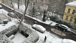 Dichter Schneefall in ganz Wien.