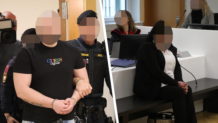 Beide Elternteile stehen vor Gericht. Der Vater wird aus der Haft vorgeführt.