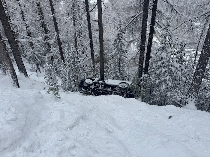 Bäume verhinderten im Ötztal einen noch weiteren Absturz.