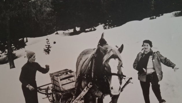 Als junger Bursche war Othmar Egger für den Nachschub auf der Schlickeralm zuständig.