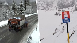 Die Räumdienste stehen im Dauereinsatz. Auf den Bergen herrscht große Lawinengefahr.