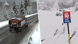 Die Räumdienste stehen im Dauereinsatz. Auf den Bergen herrscht große Lawinengefahr.