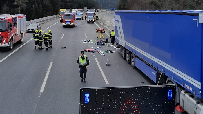 Die Unfallstelle auf der A9 bei Gratkorn