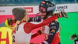 Katharina Truppe (li.) und Mikaela Shiffrin