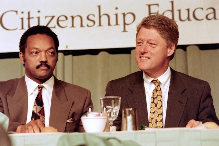 Jesse Jackson an der Seite von Bill Clinton – seine eigenen politischen Ambitionen gipfelten in ...