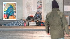 In diesen Rucksack hatte der Obdachlose alle seine Gegenstände gepackt, dann war er plötzlich ...