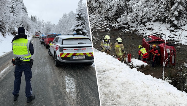 Die Landesstraße wurde aufgrund des Unfalls zwischenzeitlich komplett gesperrt.