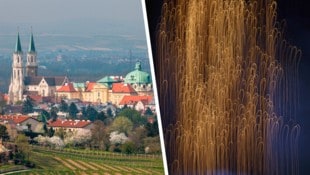 Im Stift Klosterneuburg hängt heuer das Fastenbild des Künstlers Harald Woschitz .