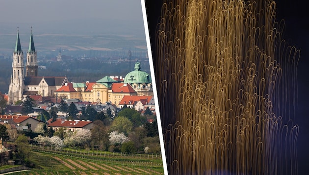 Im Stift Klosterneuburg hängt heuer das Fastenbild des Künstlers Harald Woschitz .