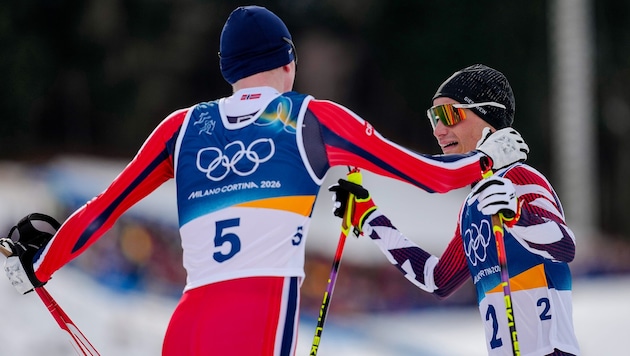 Johannes Lamparter (rechts) muss sich erneut knapp Jens Luraas Oftebro geschlagen geben – hat ...