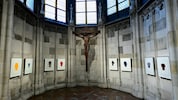 Einige von insgesamt mit 77 Werken von Arnulf Rainer im Rahmen der Ausstellung „Das Kreuz – Das ...