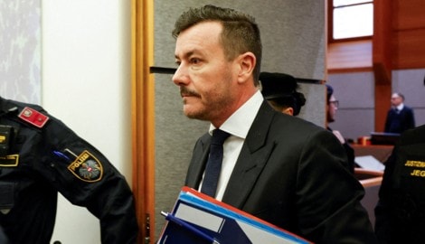 René Benko bei einem seiner zwei Prozesse in Innsbruck