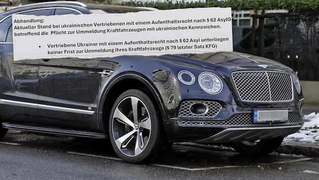 Auch dieser Bentley-SUV muss nicht in Österreich umgemeldet werden bzw. versichert sein.
