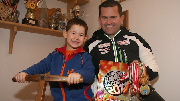 Markus Moser ist der erfolgreichste Skibobfahrer aller Zeiten. Sein Sohn Michael (hier bei einem ...