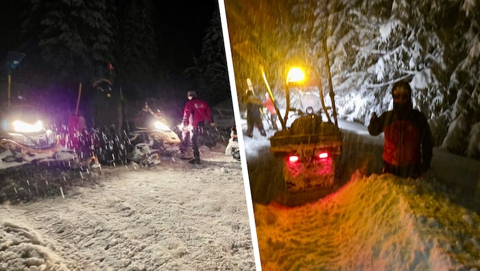 Bei Schneefall und Sturm wurde die Gruppe gerettet.