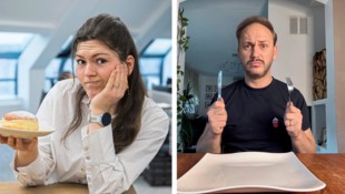 Auf Zucker (links) sollte man während des Fastens verzichten. Was auf den Teller kommt (rechts), ...