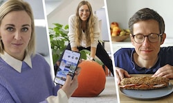Verena Schaupp, Michaela Holzinger und Jakob Traby (v. l.) sind bei der Fasten-Challenge dabei.