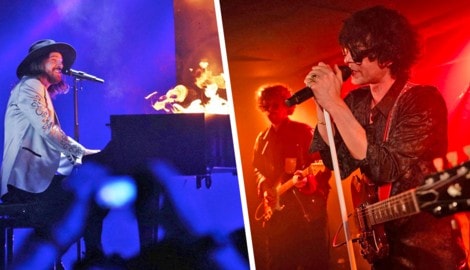 Muhrer beim ESC-Auftritt 2015 (li.). Heuer will er es an Nikotins Seite erneut versuchen.