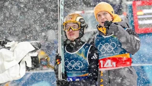 Philipp Raimund (l.) und Andreas Wellinger (r.) gingen leer aus.