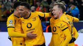 Großer Jubel bei den siegreichen BVB-Kickern