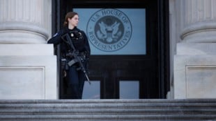 Eine Beamtin der Kapitol-Polizei in Washington D.C.