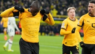 Serhou Guirassy präsentierte nach seinem Tor eine emotionale Botschaft.