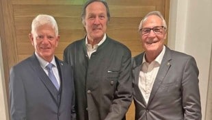 Die drei 76er-Helden von Innsbruck: Franz Reindl, Erich Kühnhackl und Alois Schloder (von ...