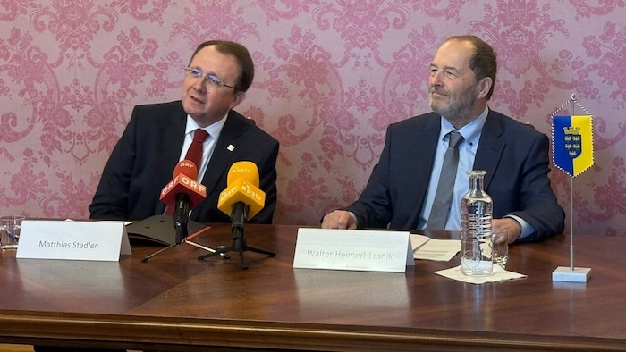Bürgermeister Matthias Stadler (SPÖ) und Gemeinderat Walter Heimerl-Lesnik (Grüne)