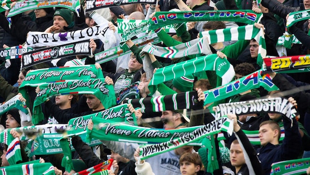 Nicht allen Rapid-Fans hat das gefallen ...