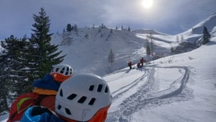 35 Bergretter eilten dem Verschütteten zur Hilfe 