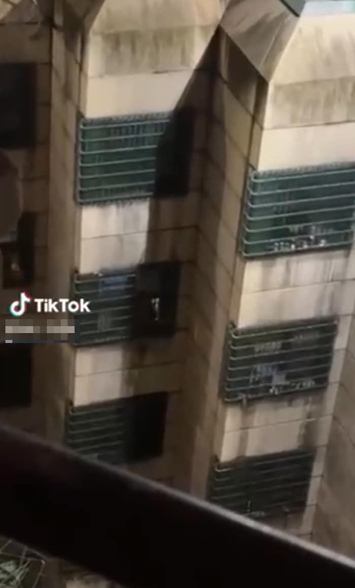 The unknown individuals zoomed directly onto the prisoners' cells.