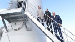 Minister Peter Hanke, Stephan Sharma von der Burgenland Energie und Landeshauptmann Hans Peter ...