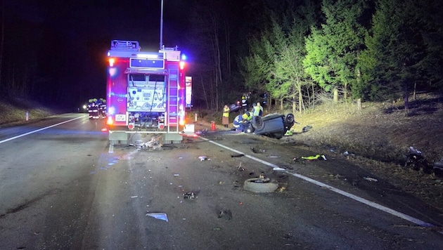 Großeinsatz für die Feuerwehr: Beim Unfall in Friedberg kam ein 52-jähriger Mann ums Leben