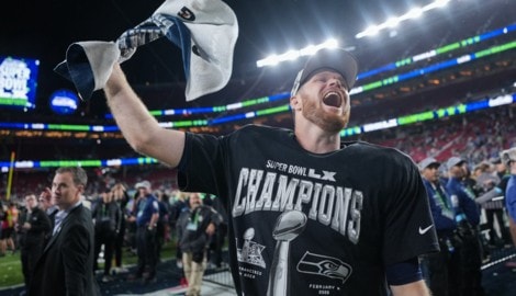 Wird Seahawks-Quarterback Sam Darnold auch heuer wieder jubeln dürfen?