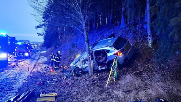 Die Feuerwehr musste den Verletzten bergen.