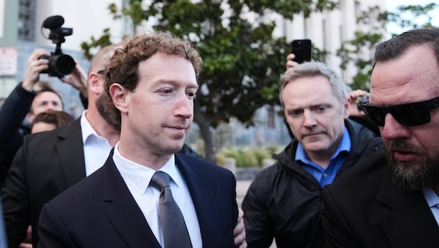 Mark Zuckerberg beim Verlassen des Gerichtssaals