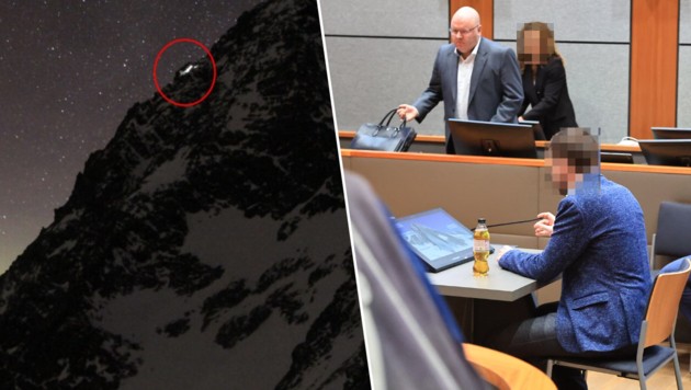 Das Drama spielte sich in der Nacht auf den 19. Jänner 2025 ab. Rechts der Angeklagte beim ...