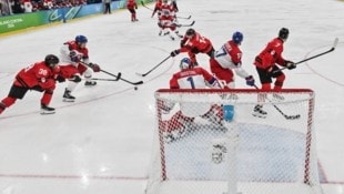 Bei diesem Treffer befanden sich zu viele Feldspieler auf dem Eis! 