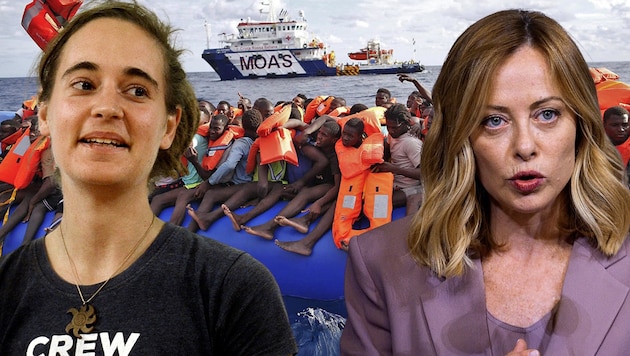 Die damalige Sea-Watch-Kapitänin Carola Rackete aus Deutschland strengte mit tatkräftiger ...