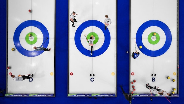 Echtes Olympia-Flair beim „Schach auf Eis“.