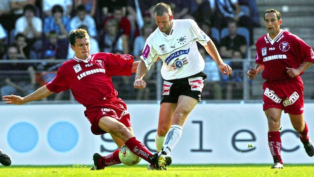 Sturms Rekordtorjäger Mario Haas nahm Neo-Stürmer Wilson unter die Lupe.