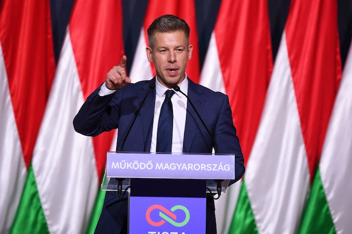 Oppositionsführer und Orbán-Herausforderer Péter Magyar