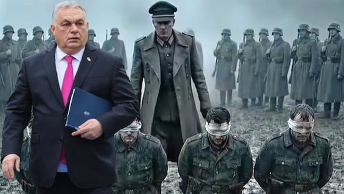 Ungarns Regierungschef Viktor Orbán warnt mit dramatischen Bildern davor, seinem Kontrahenten ...