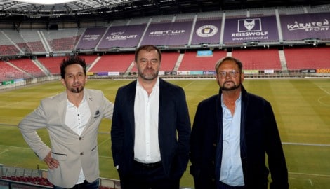 Ex-Profi Dollinger, Gesellschafter Karajica und Kaltenegger (v. li.).