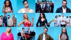 Diese zwölf Kandidaten kämpfen heute Abend bei „Vienna Calling“ um den Einzug für Österreich ins ...