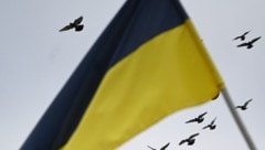 Die Fahne der Ukraine