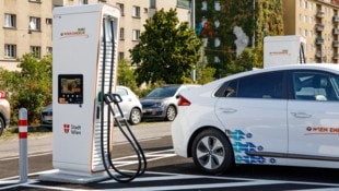 Vor allem Schnellladeparks wie der am Margartetengürtel, der immerhin 150 kW-Ladungen anbietet, ...