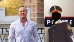 Lässiger Auftritt über den Dächern Wiens bei der Secession, als das Geschäft noch brummte: ...