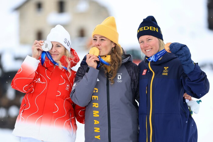 Jubel bei den Medaillengewinnerinnen