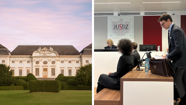 Im Schloss Halbturn sollen die zwei Angeklagten zugeschlagen haben.